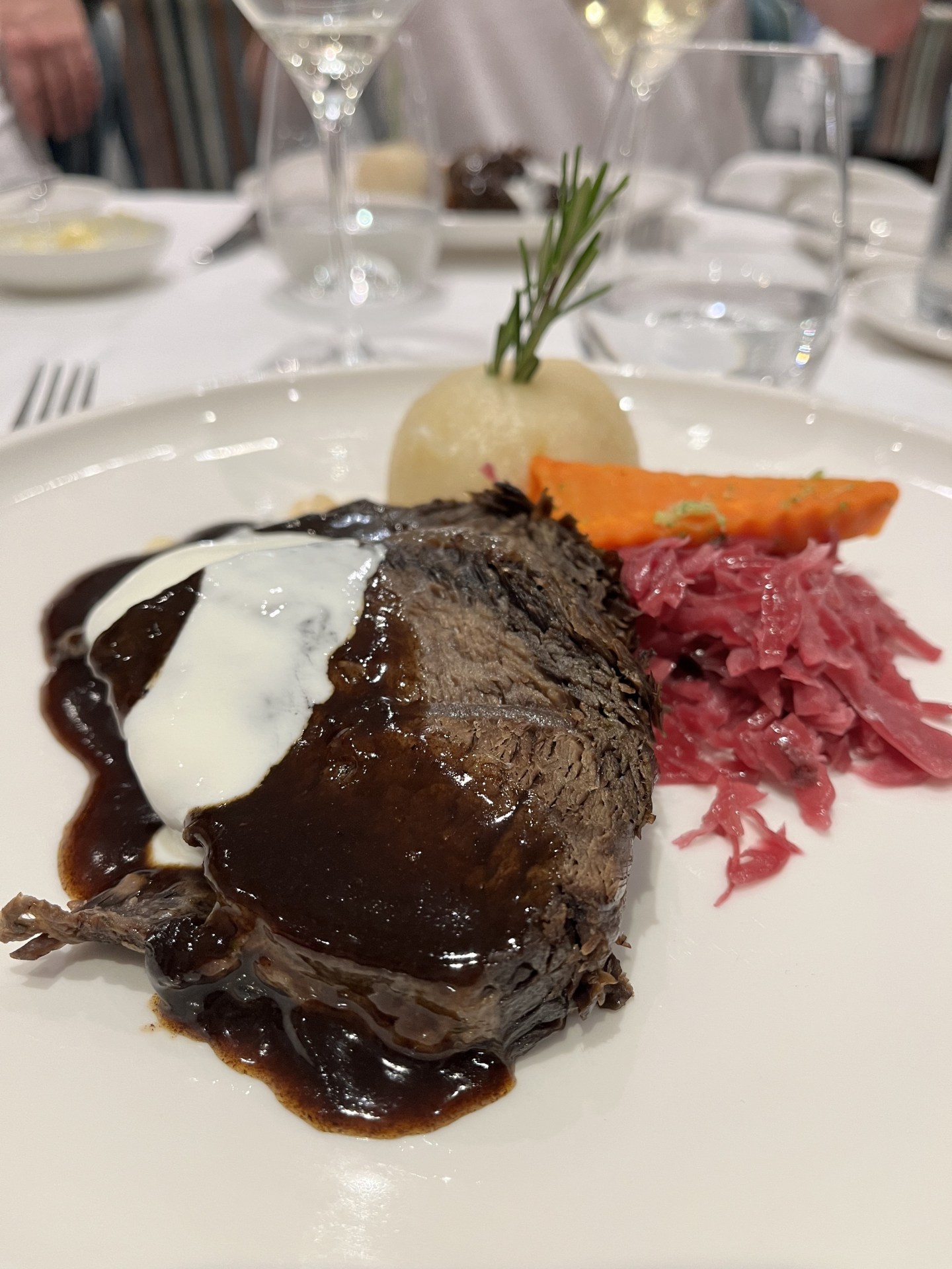 Local cuisine on a river cruise